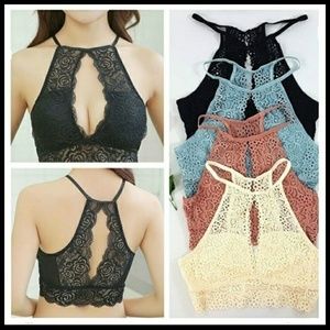 SALE! White Open-Slit Bralette Crop Top